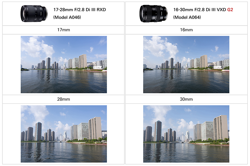 16-30mm F2.8 G2 A064 17-28mm F2.8 A046 画角