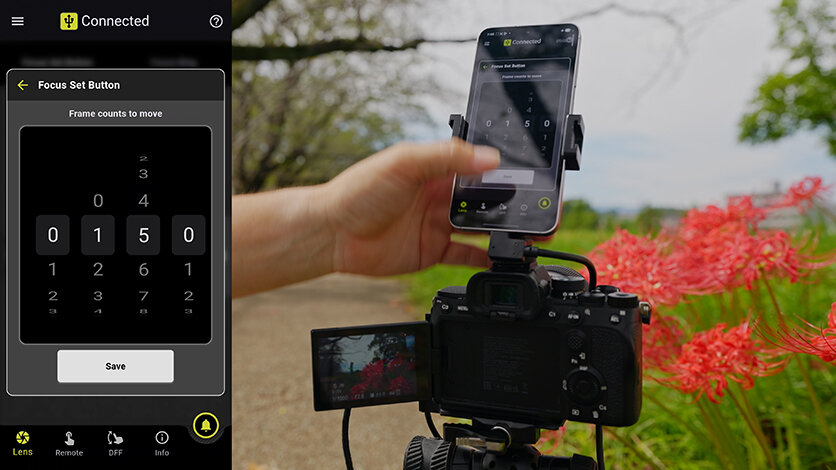 ③「移動コマ数 (Frame counts to move)」枚数の設定