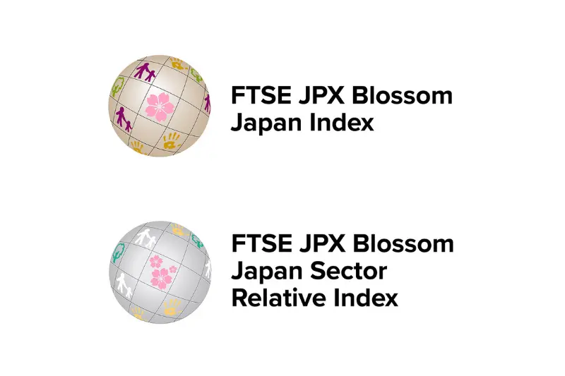 Logo of FTSE JPX Blossom Japan Index and Japan sector Relative Index